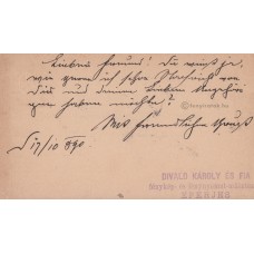 Divald Károly és Fia fénykép- és fénynyomat műintézetének levelezőlapja