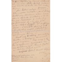 Márffy Ödön (1878-1959) festőművész barna tintával írt, datált, aláírt, sk. levele öccse, Márffy Károly