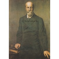 Jókai Mór (1825-1904) író, képviselő (Képeslap Balló Ede festményéről)
